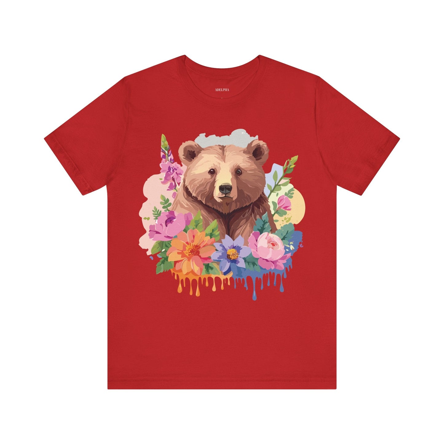 Bear Graphic Unisex 100 Cotton Short Sleeve Art Design Vintage T-Shirt 1