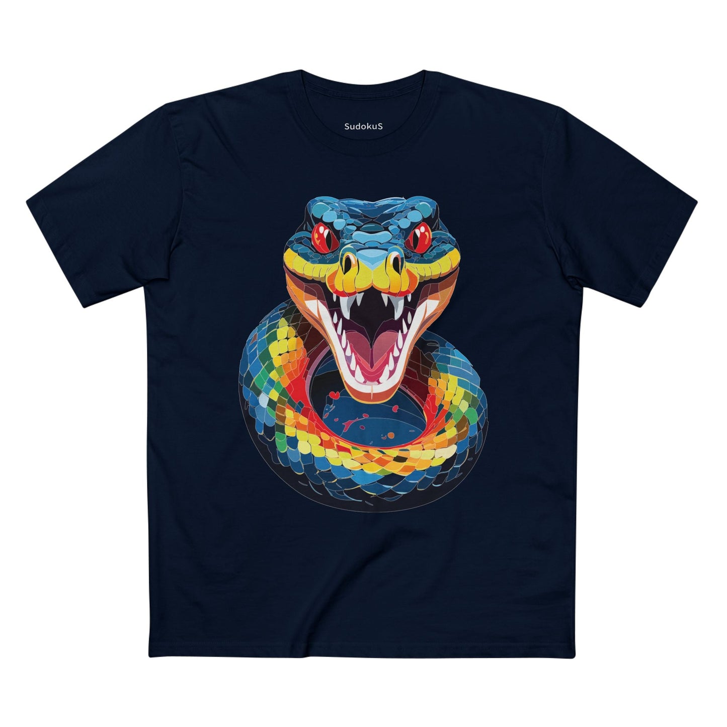 Snake Graphic Unisex 100 Cotton Staple Tee with Animal Design Artwork 1