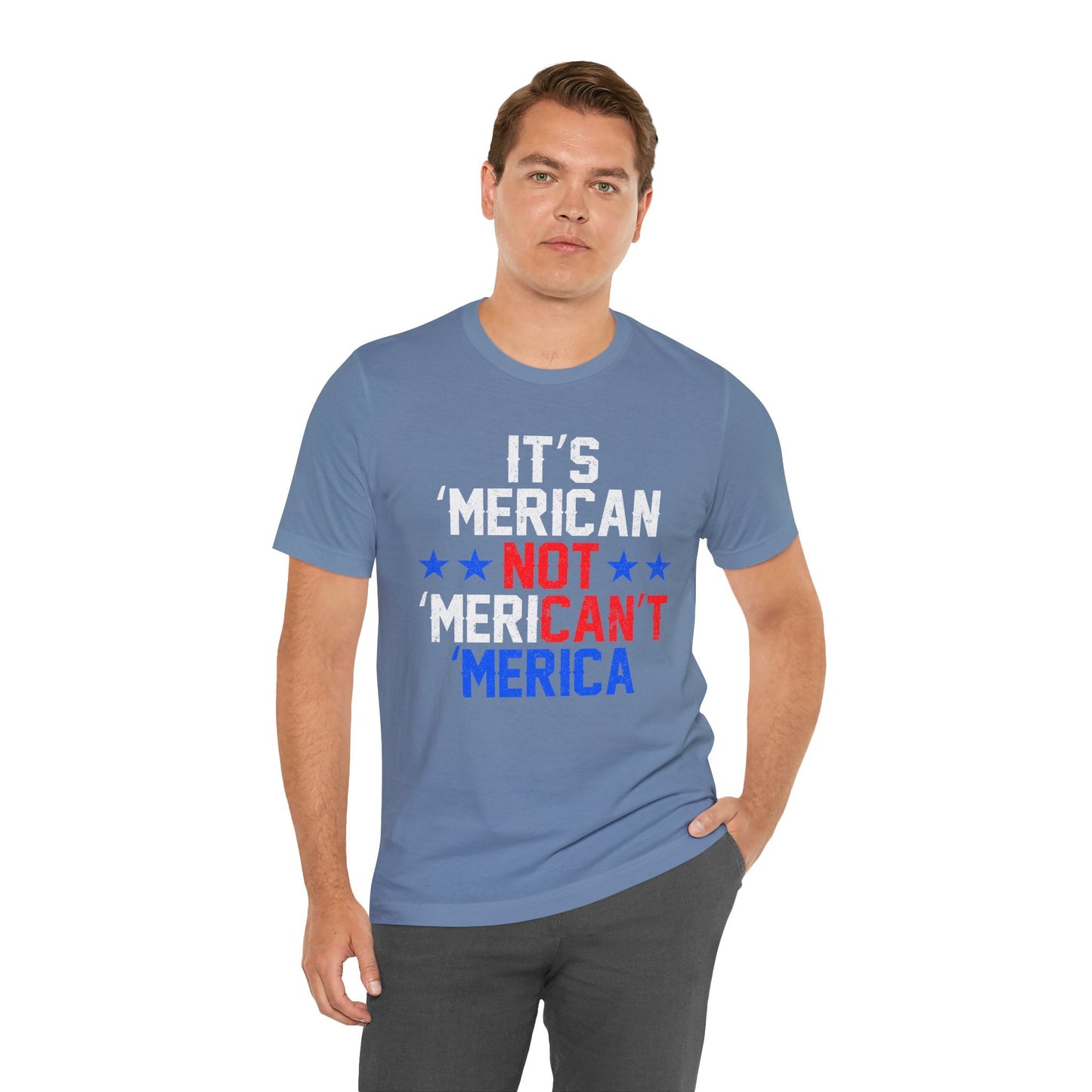 Patriotic USA Stars Graphic Unisex Cotton T-Shirt a5