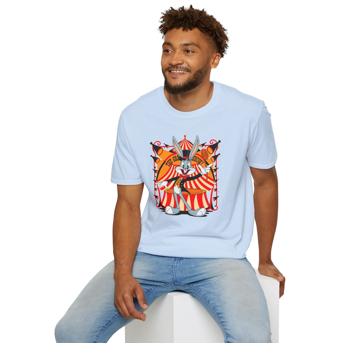 Bugs Bunny Unisex Shirt Gildan Softstyle Tee Cartoon Graphic Design 100 Percent Cotton