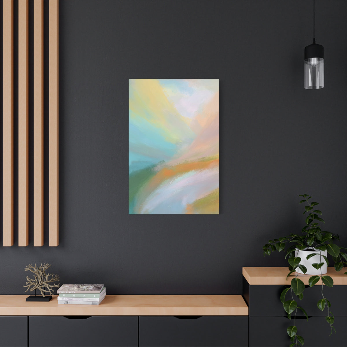 Abstract Pastel Painting Print Canvas 20x24,20x30,24x30 24x32,24x36,30x40 32x48,36x48,40x60 Pine-Wood Inner Frame ABS-94