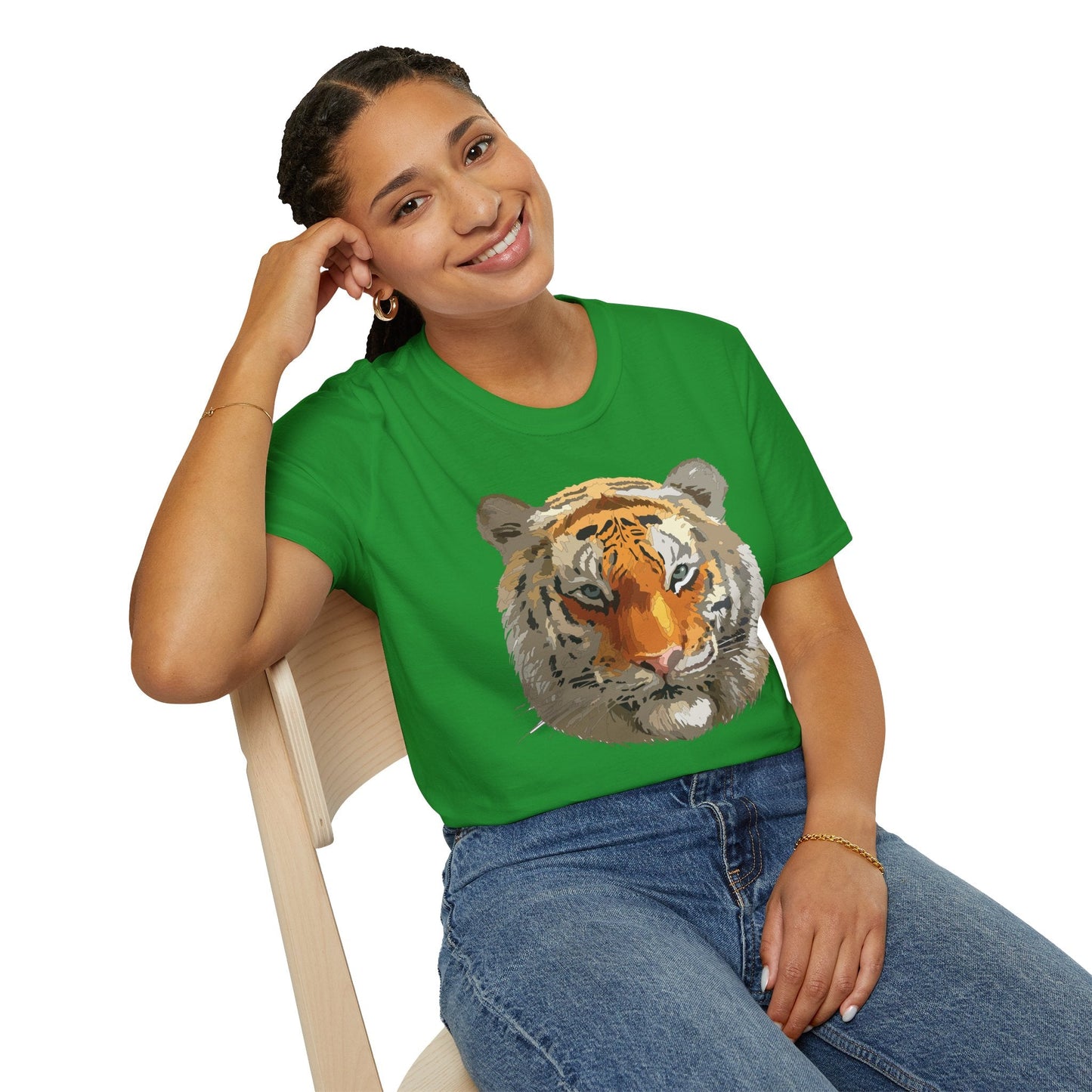 Unisex Tiger Shirt Animal Print Tee Gildan Softstyle Cotton Quality