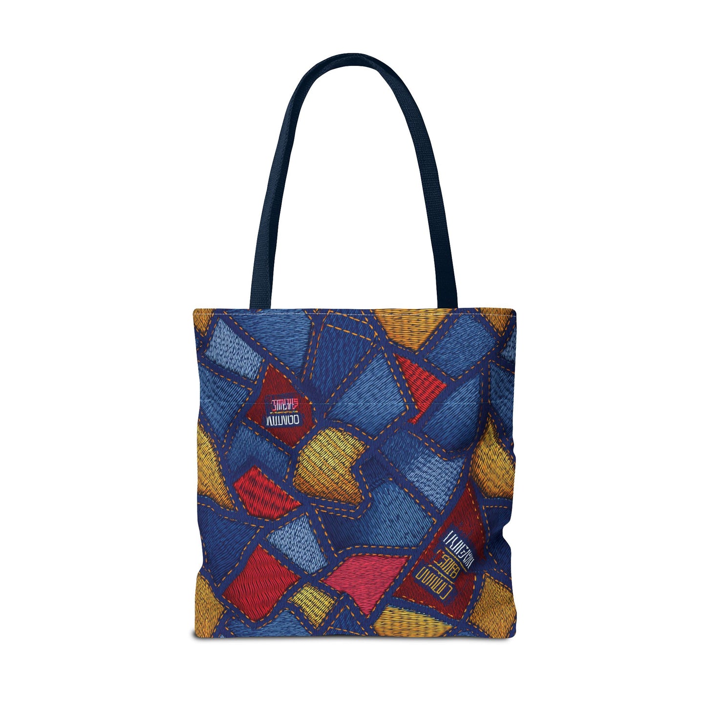Denim Fabric Imitation Print Unisex Canvas Bag Poly Spun 3 Sizes Tote Bag 140