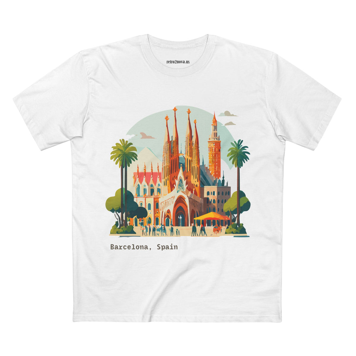 Sagrada Familia Barcelona Illustration Tee | Spain Travel Shirt