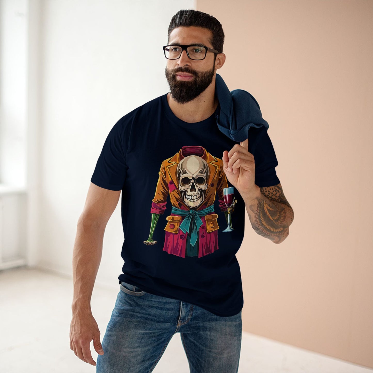 Skull Shirt Unisex Skeleton Tee with Original Art Design Retro2Nova SS24 Premium Cotton