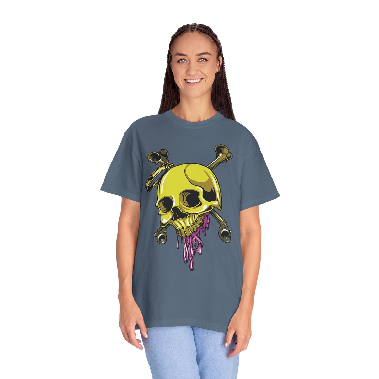 Unisex Cotton Tee Shirt with Skull