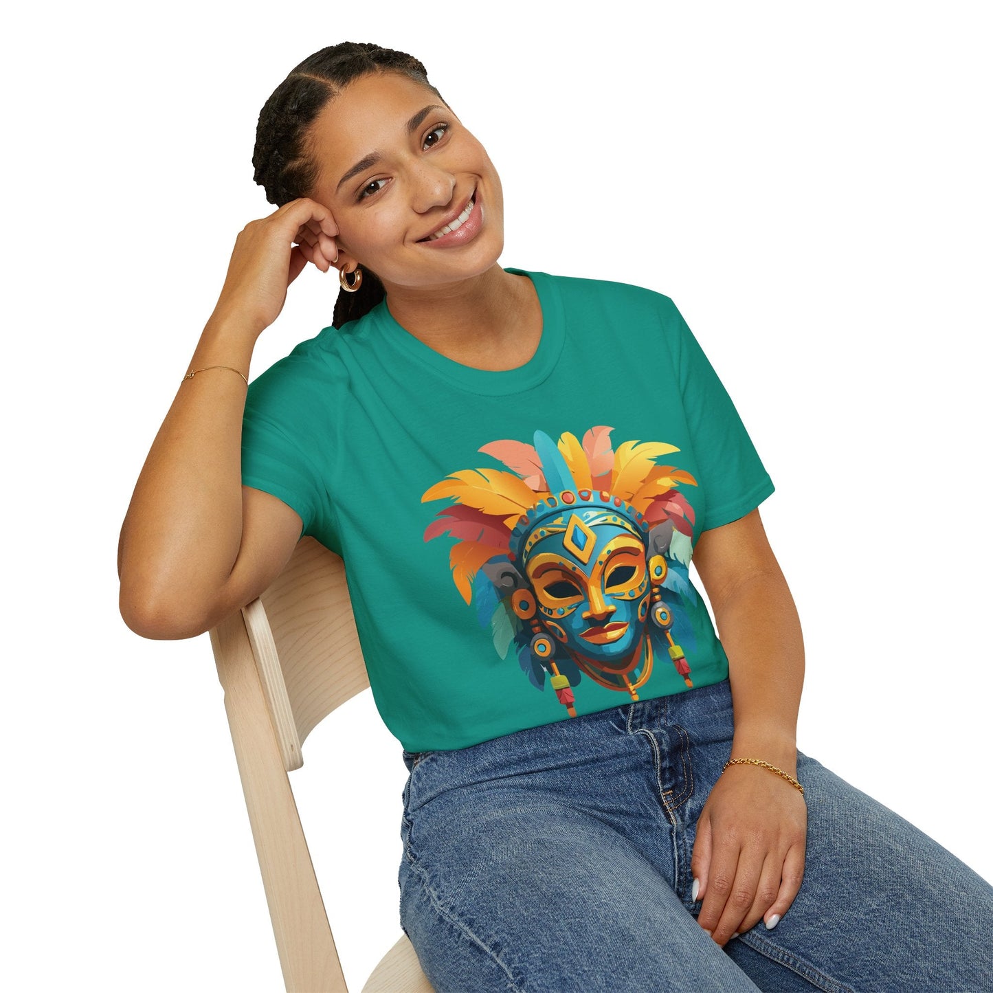 Mask Tee Shirt Unisex Graphic Design Short Sleeve Tee Gildan Softstyle 64000 Ring Spun Cotton