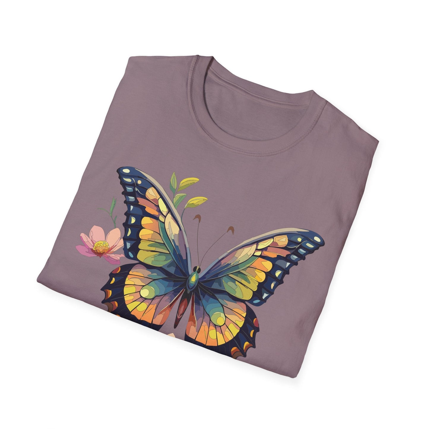 Butterfly Shirt Unisex Monarch Butterfly T Shirt Softstyle Cotton Tee One Hundred Percent Ring Spun
