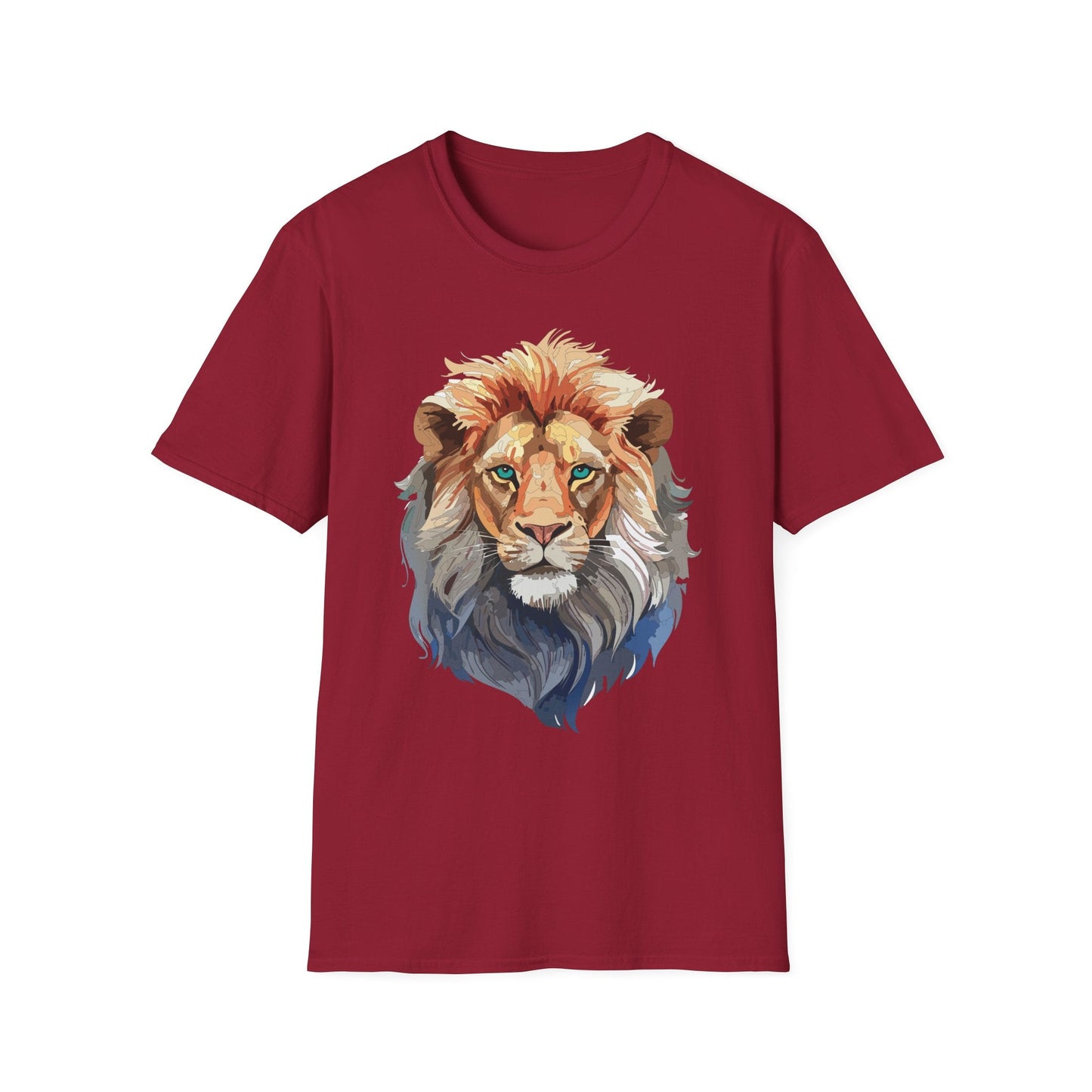 Floral Lion Shirt Unisex Tee Softstyle Gildan 64000 Comfort Fit
