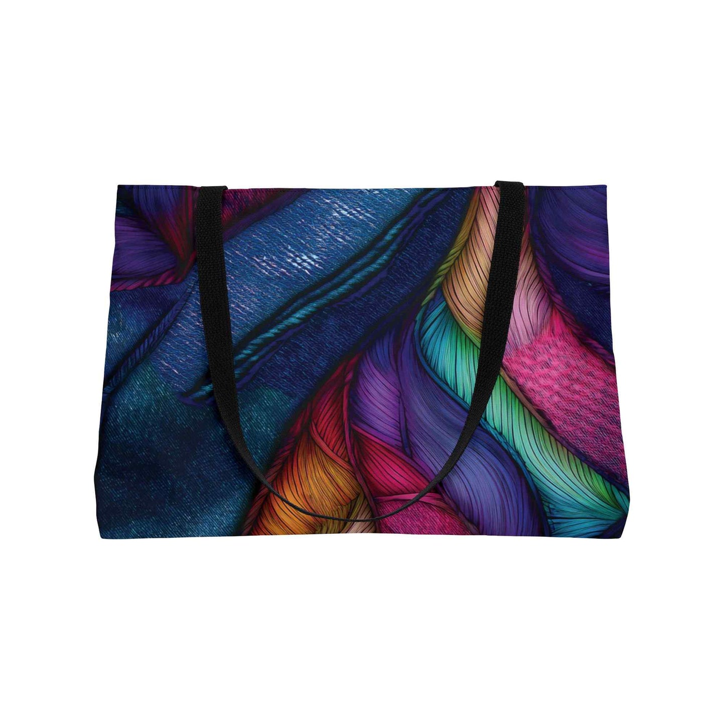 Denim Color Imitation Print Unisex  Weekender Bag  Spun Polyester 24x13 Canvas Bag 11