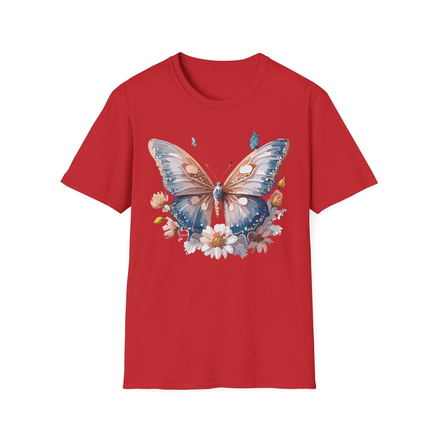 Butterfly Shirt Unisex Monarch Design Gildan 64000 Ring Spun Cotton Softstyle Tee For Comfort