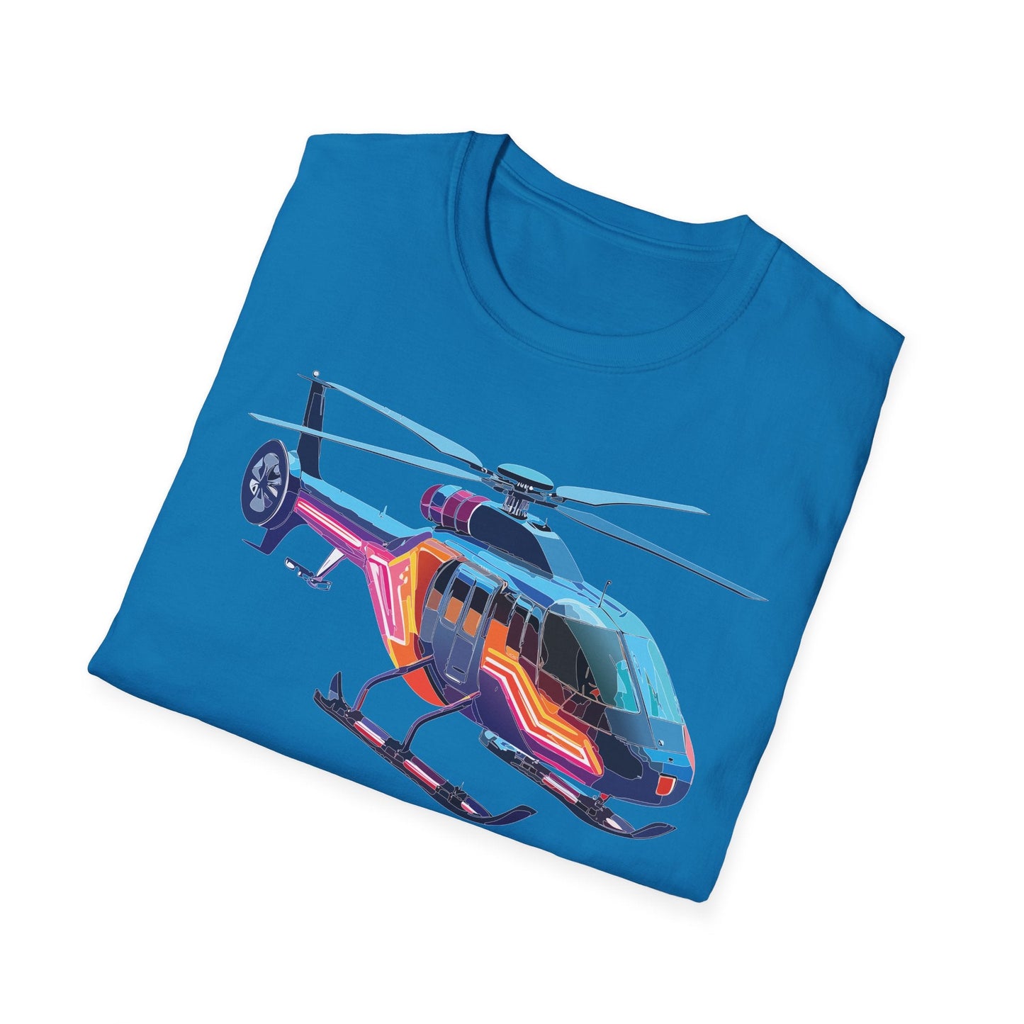 Chopper Helicopter T Shirt Unisex Softstyle 100 Percent Ring Spun Cotton Premium Tee