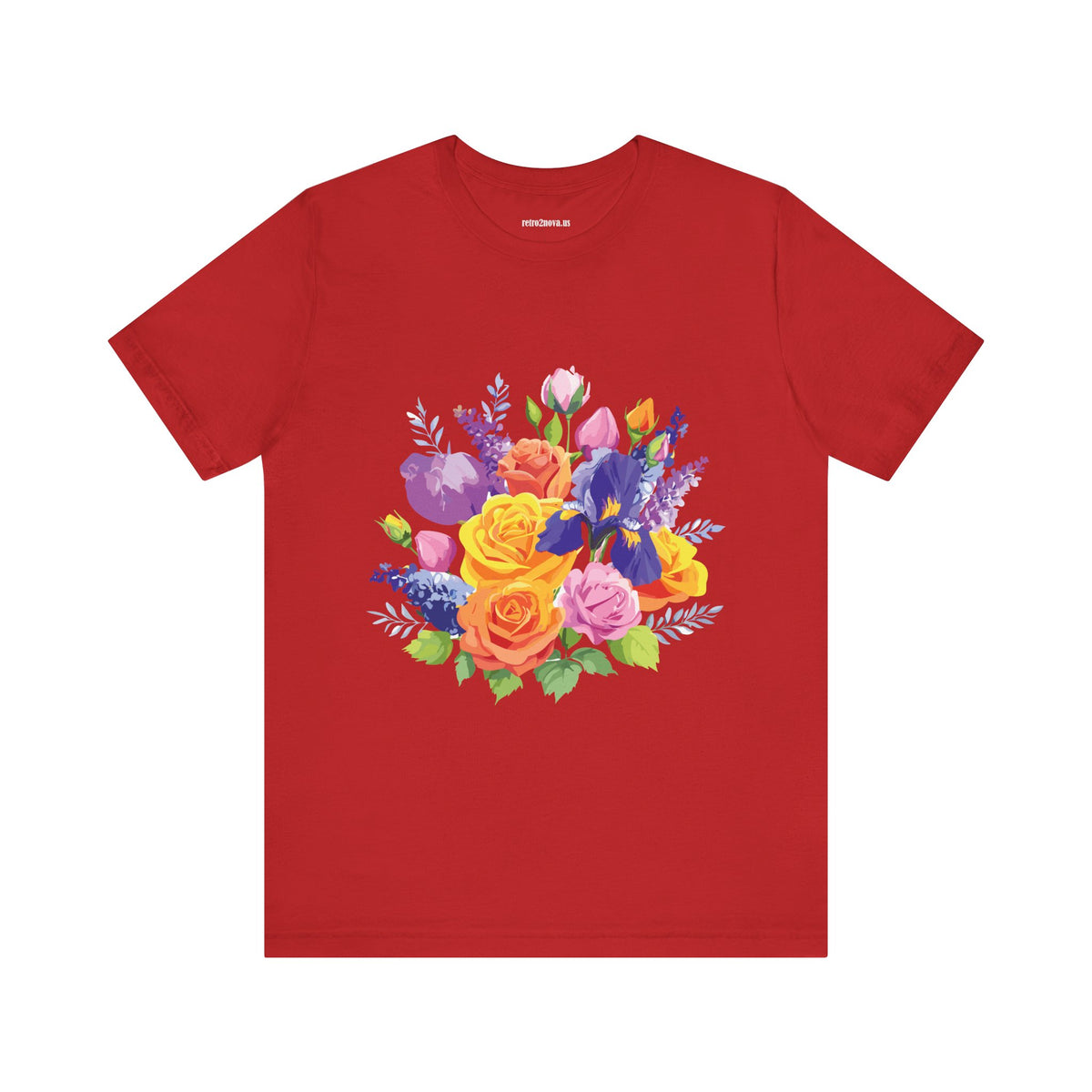 Floral Graphic Unisex Cotton Bella+Canvas Tee with Flowers Design ab103