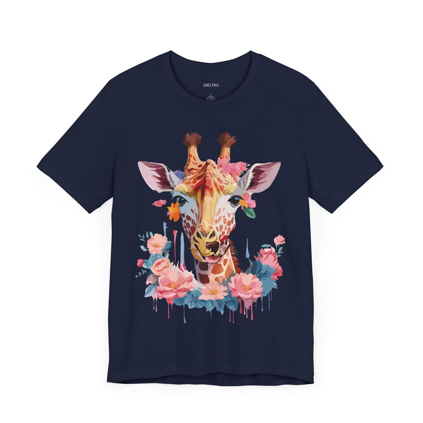 Giraffe Graphic Unisex 100 Cotton Vintage Animal Art T-Shirt 2