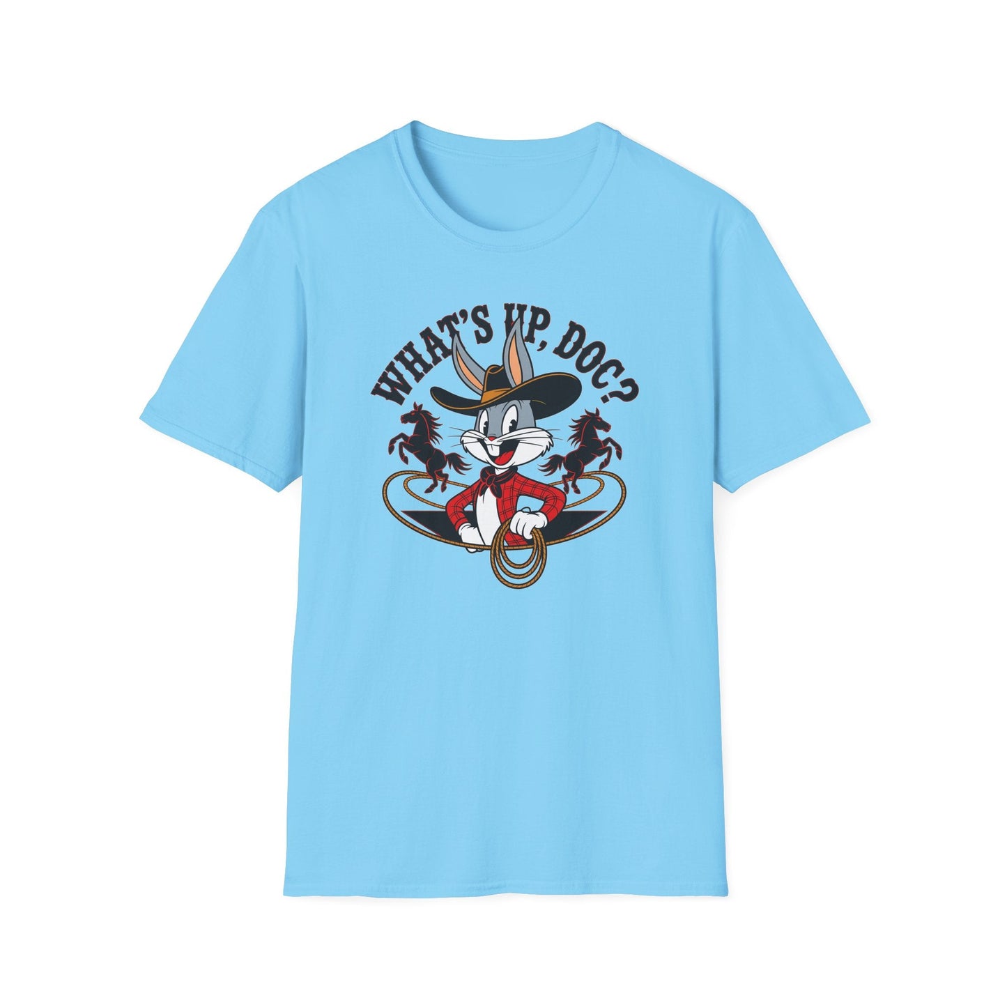 Bugs Bunny Shirt Unisex Cartoon T Shirt With Animation Design Softstyle Gildan 64000