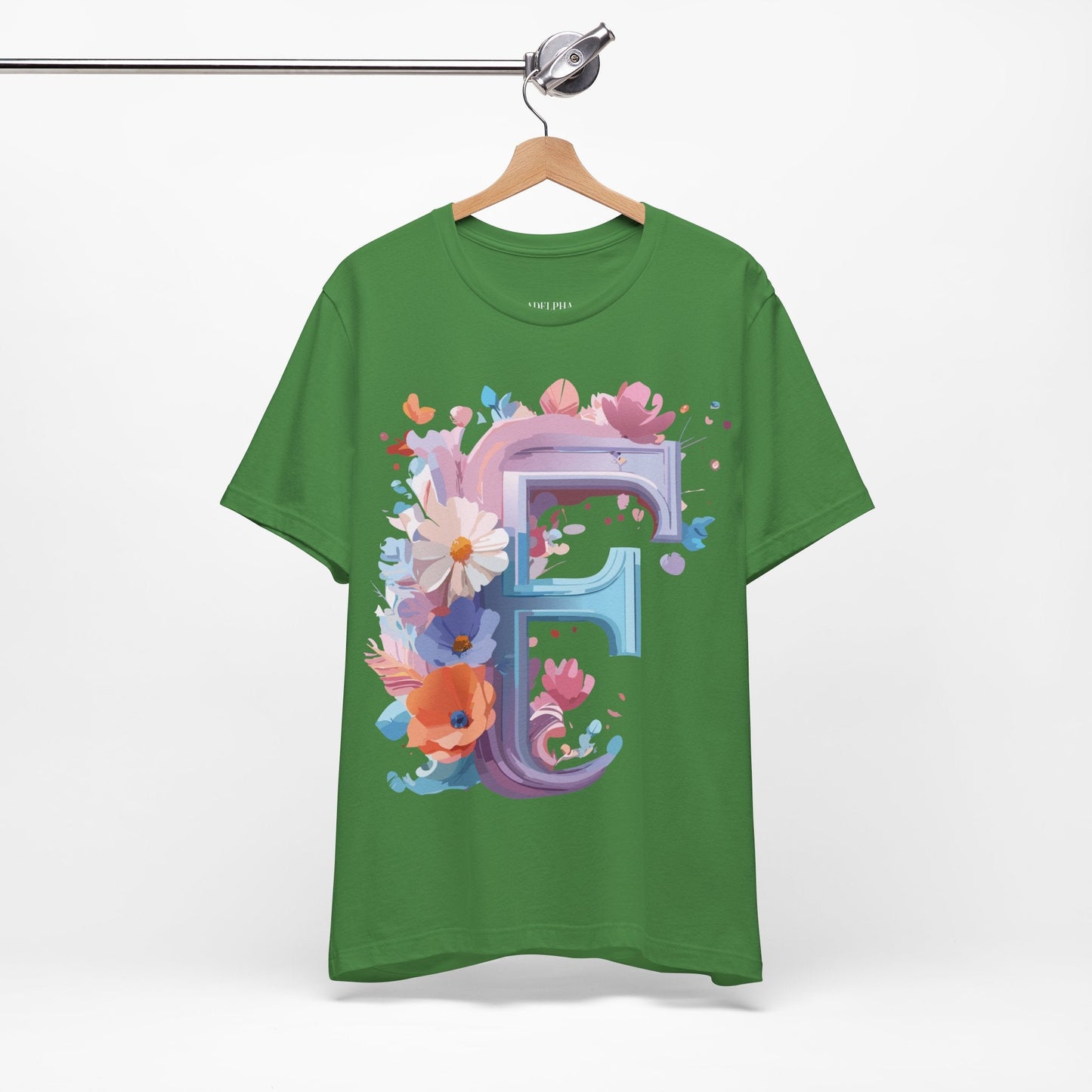 Letter F Shirt Graphic Tee Unisex Vintage Inspired Artwork From Adelpha Premium Short Sleeve