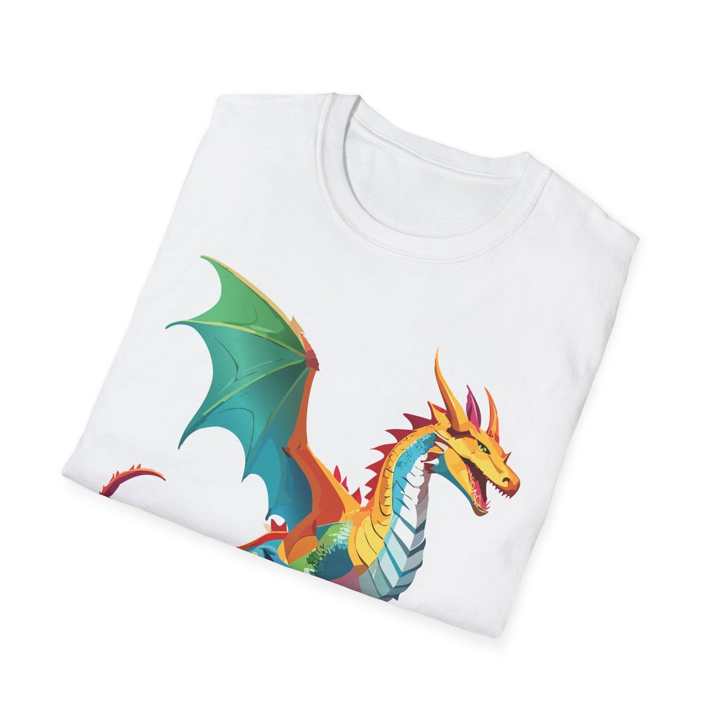 Dragon T Shirt Unisex Animal Design Tee Softstyle Gildan 64000 100 Percent Ring Spun Cotton