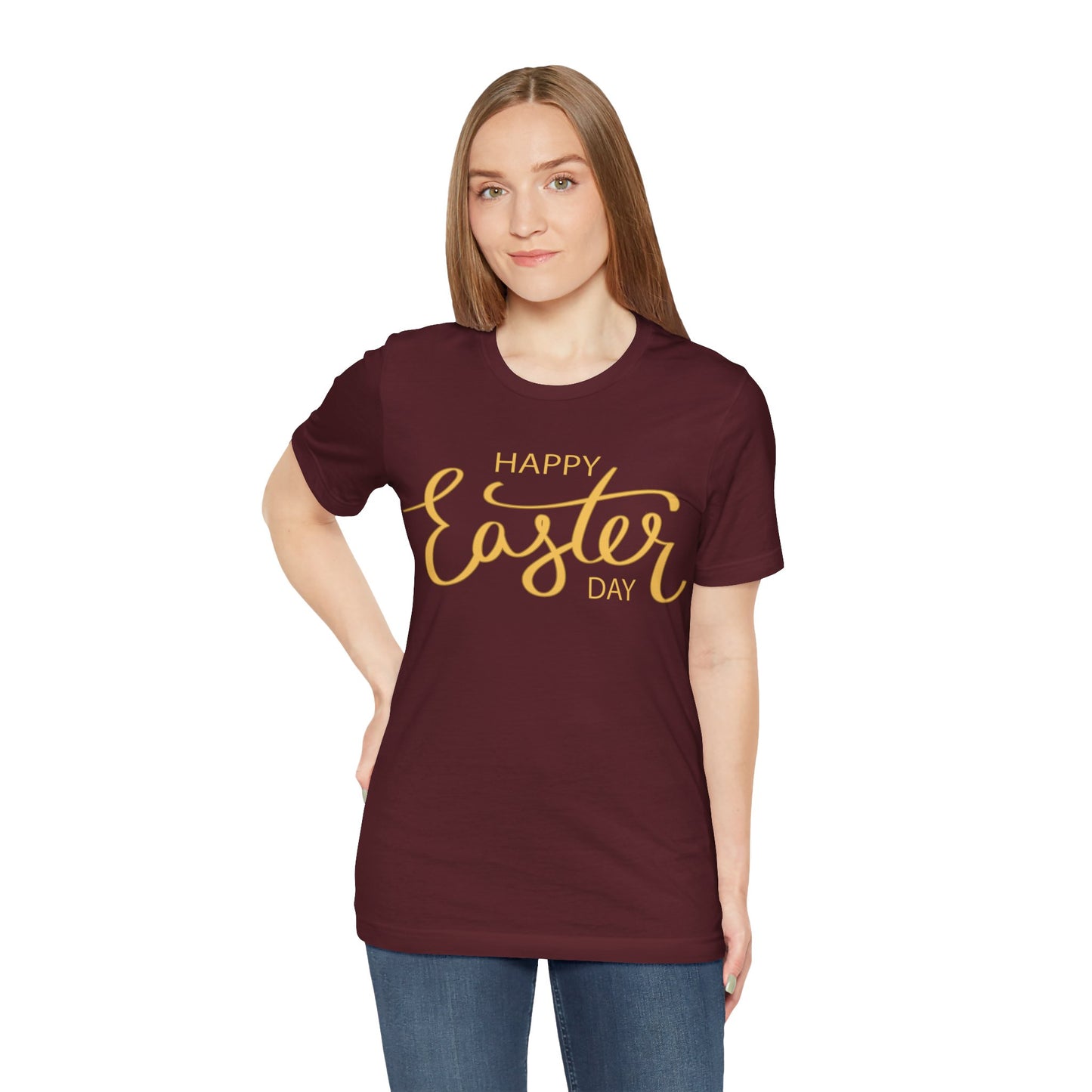 Unisex Cotton Tee Shirt with Easter Prints