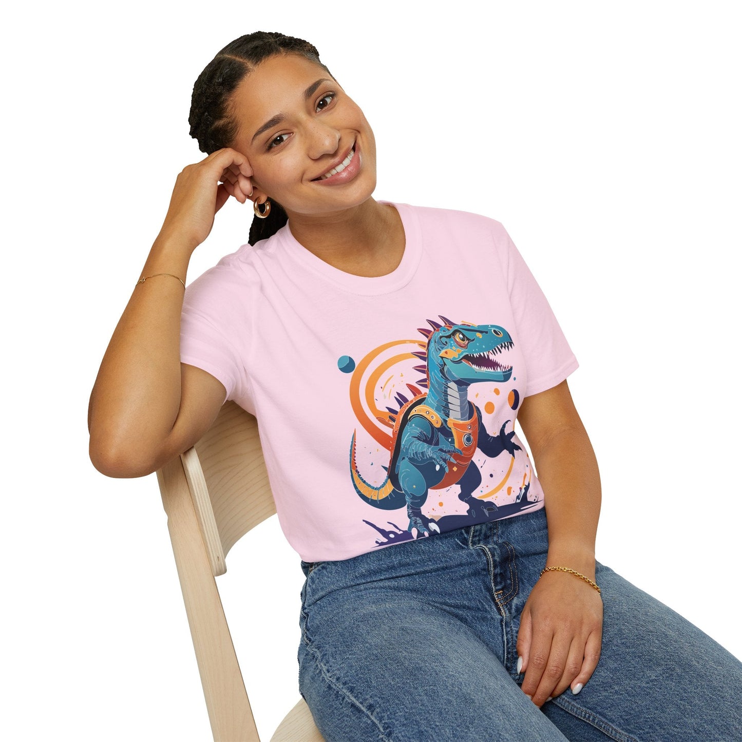 Alien Graphic Unisex Cotton Softstyle UFO Artwork Tee 12