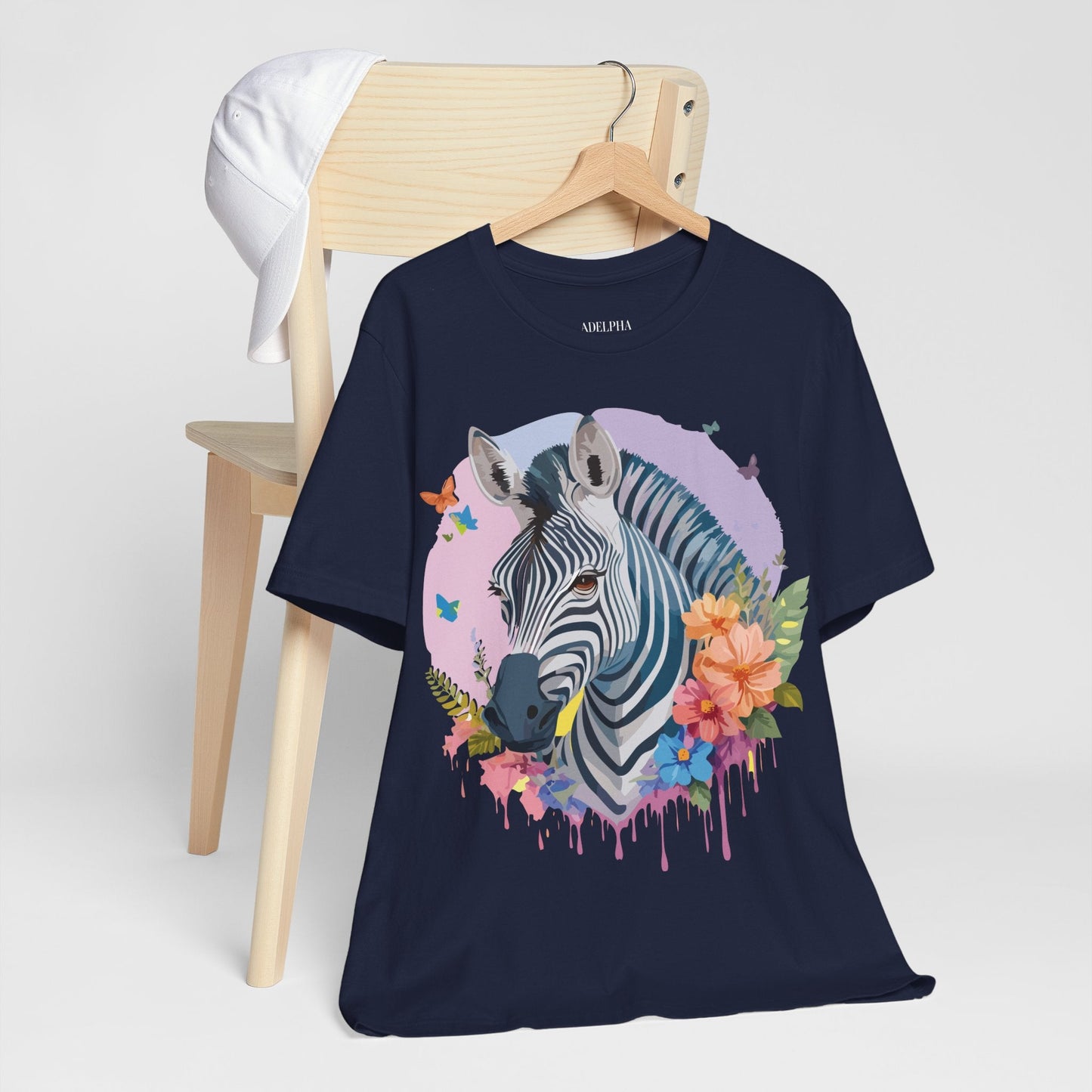 Zebra Graphic Unisex 100 Cotton Vintage Animal Art T-Shirt 3