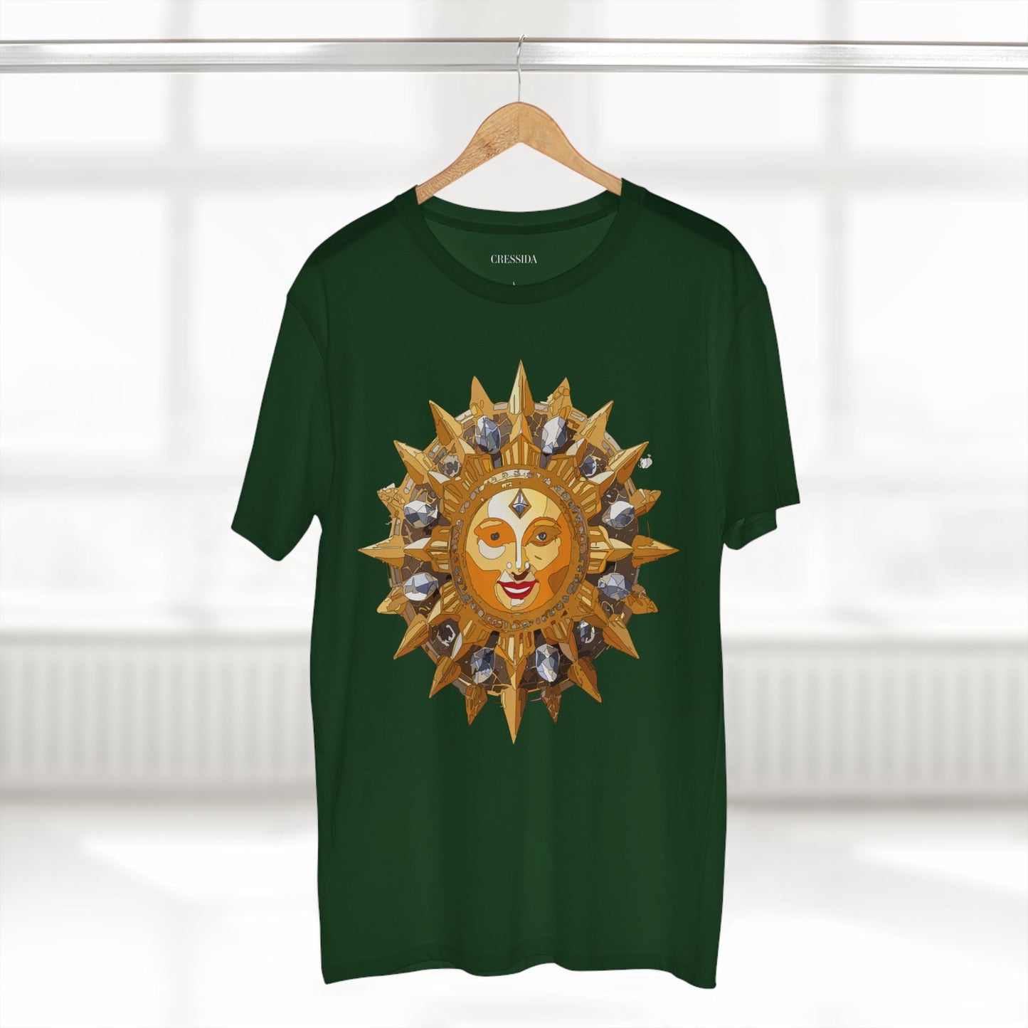 Gold Sun Graphic Unisex 100 Cotton T-Shirt with Golden Art Design 13