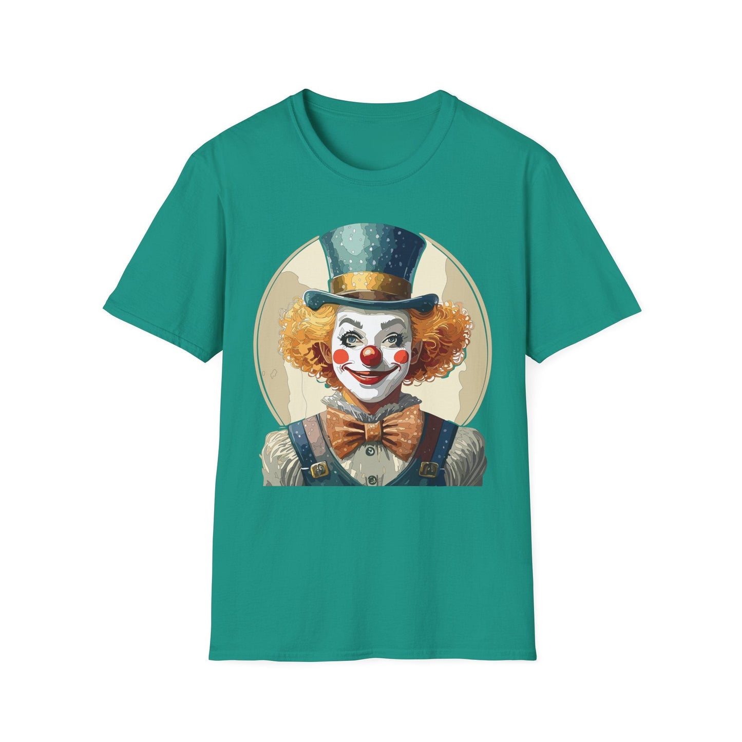Clown Shirt Unisex T Shirt With Clown Circus Theme Funny Man Shirt Gildan Softstyle 64000
