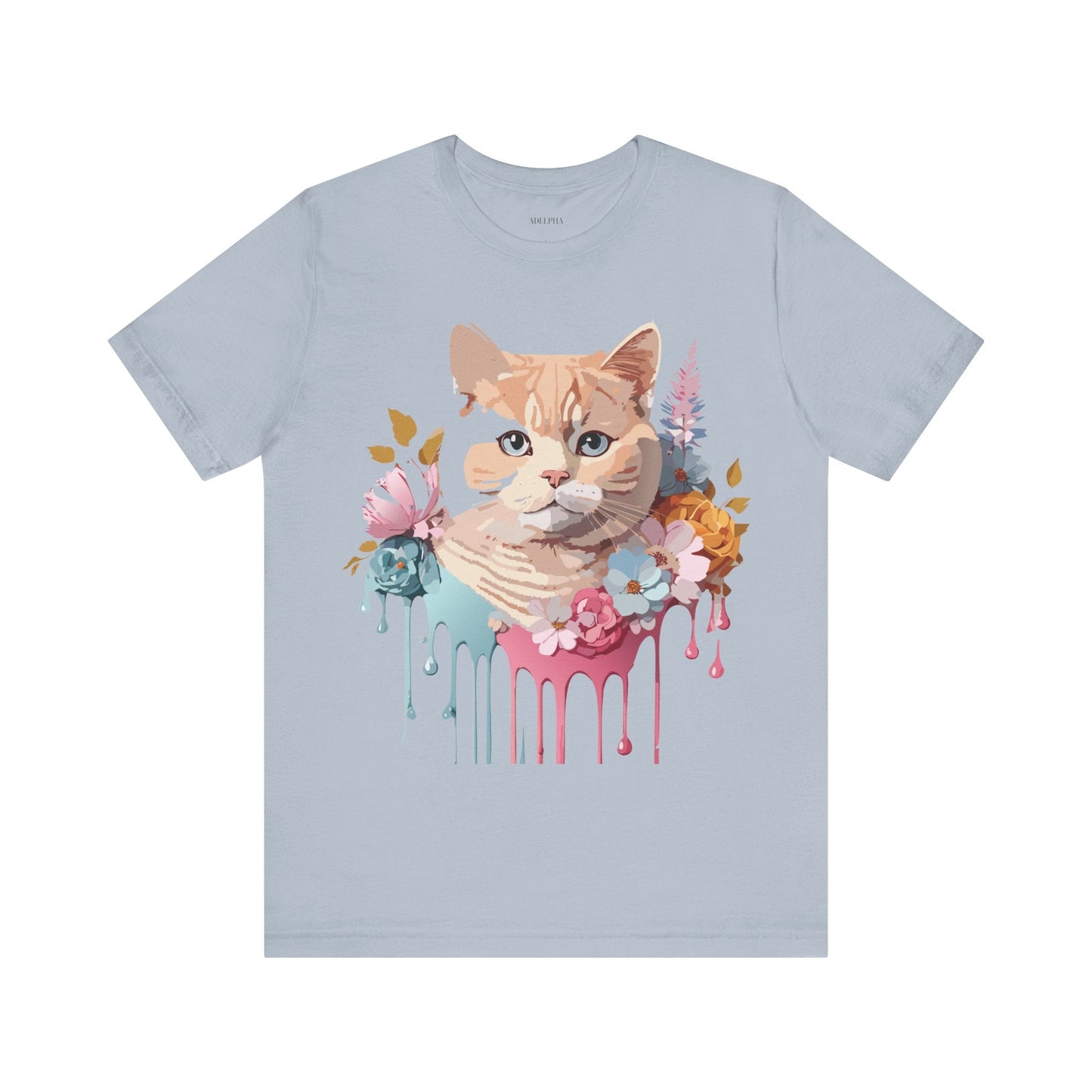 Cat Shirt Graphic Tee Unisex Vintage Inspired Adelpha Art Design