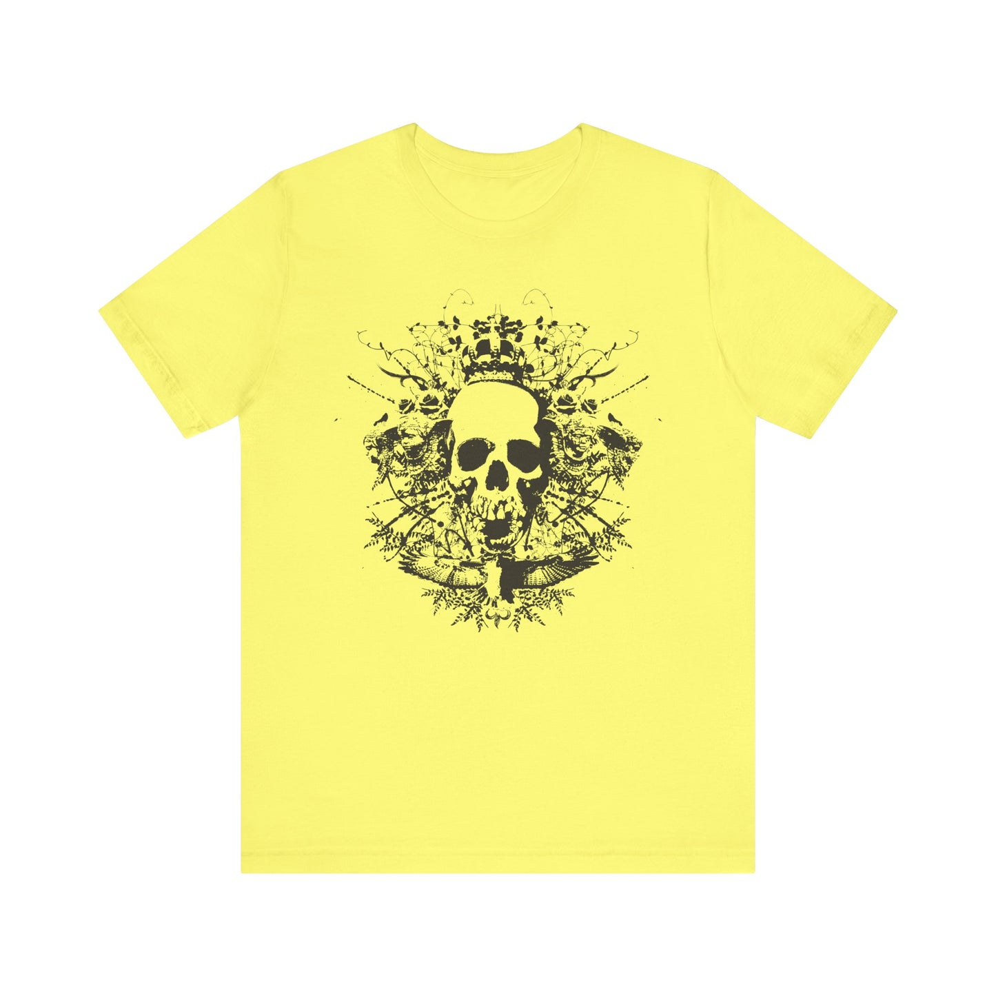 Dark Skull Graphic Design Tee, Skull Shirt, Vintage Tees, Art Design T-Shirt, Vintage Graphic Tee, Art Shirts with Skulls