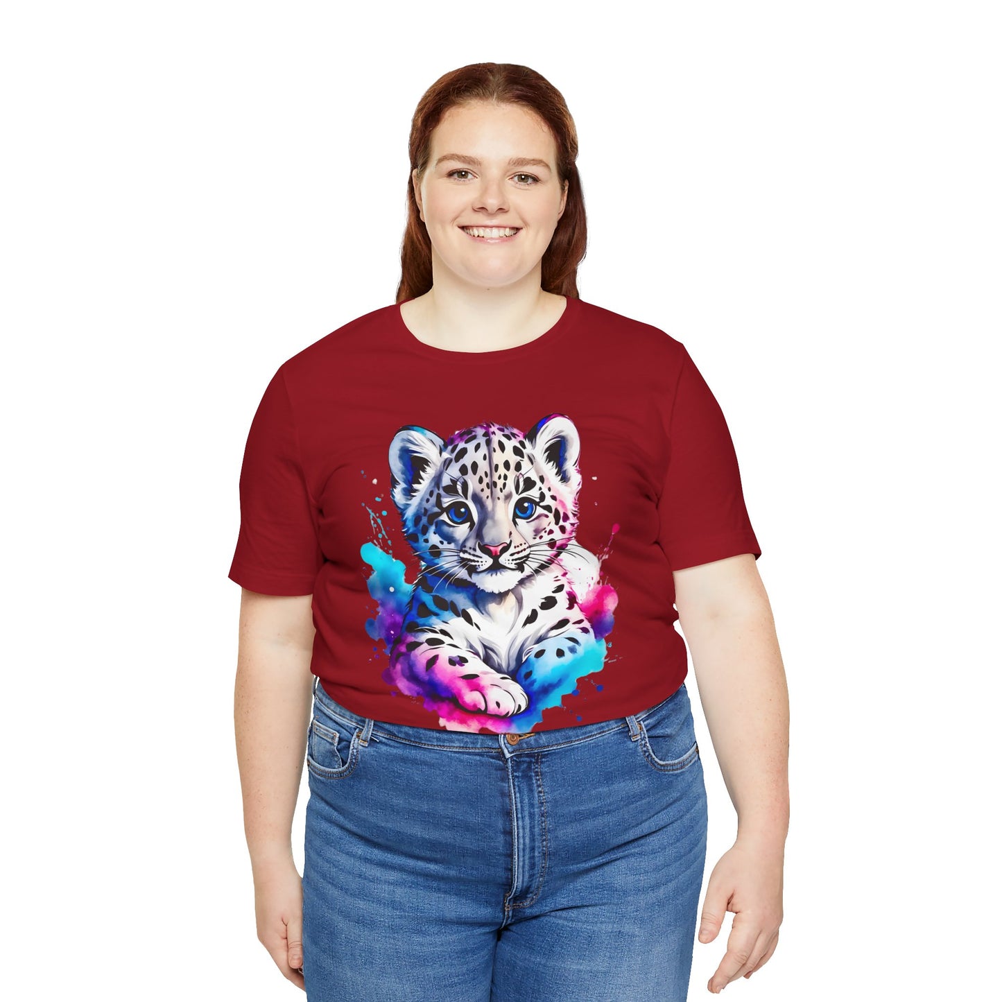 Baby Leopard Shirt, Cute Leopard Tee Shirt, Animal T-Shirt, Gepard Top, Animal Tees, Art Design T-Shirt, Graphic Tee