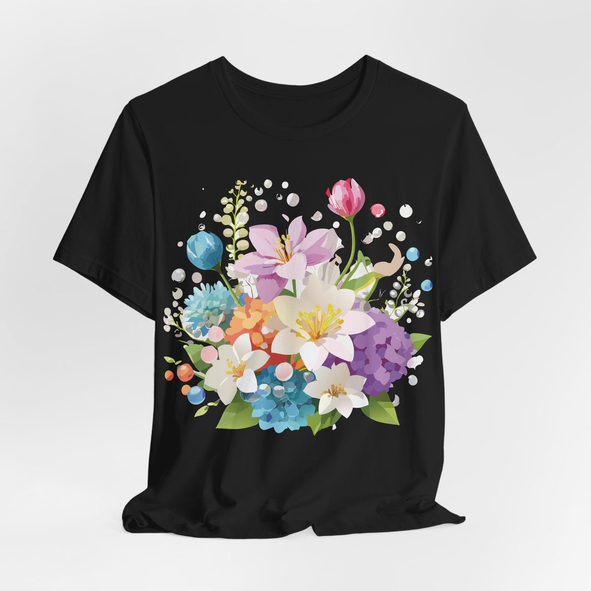 Floral Graphic Tee Shirt - Bella+Canvas Unisex 100 Cotton 3