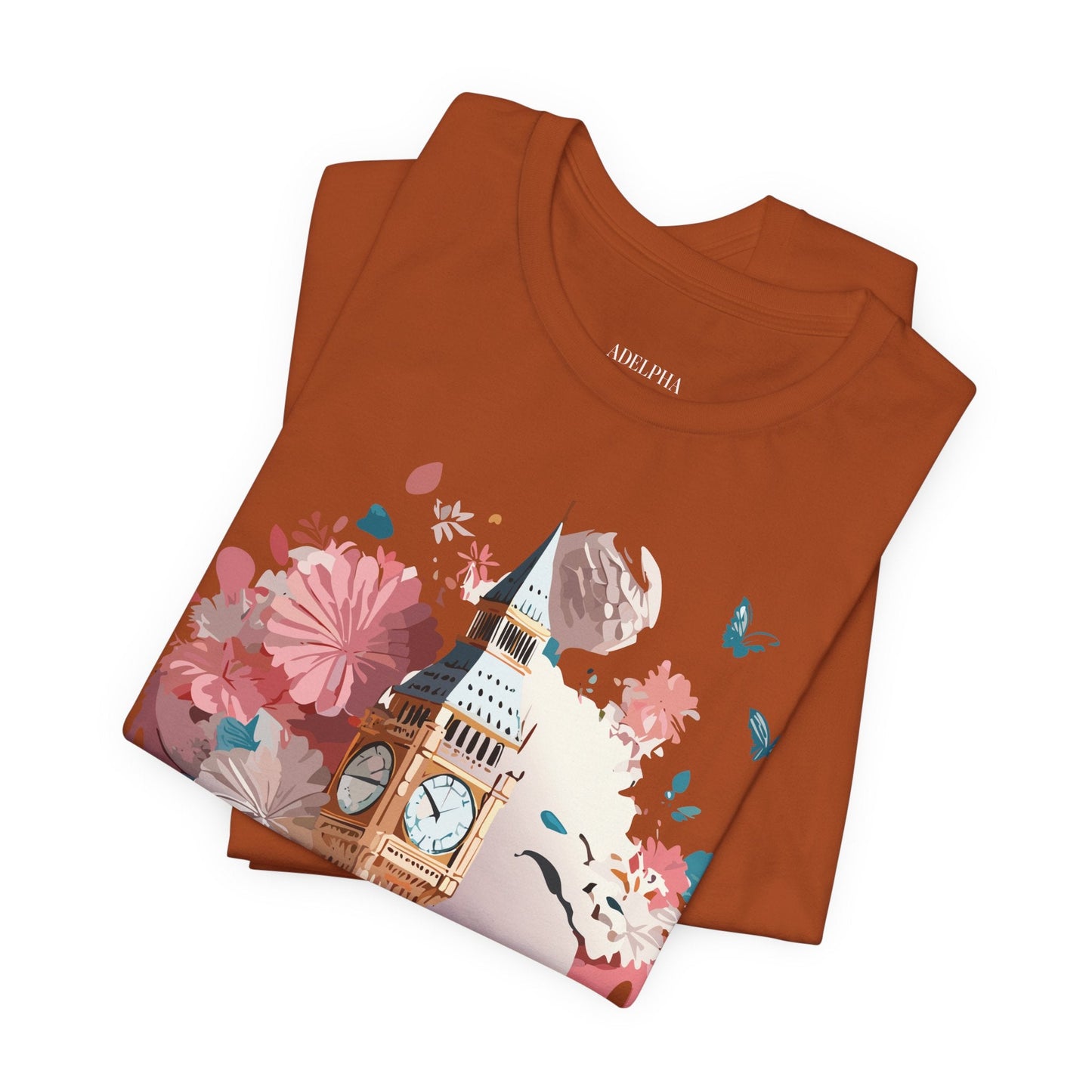 Adelpha London Graphic T Shirt Unisex Short Sleeve Tee For Everyday Style And Travel