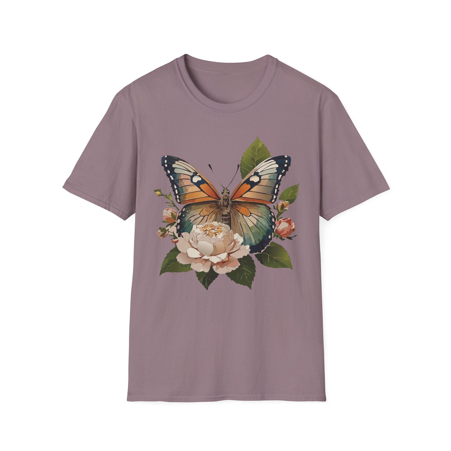 Monarch Butterfly Shirt Unisex Softstyle Cotton Tee Short Sleeve Gildan 64000 Everyday Wear