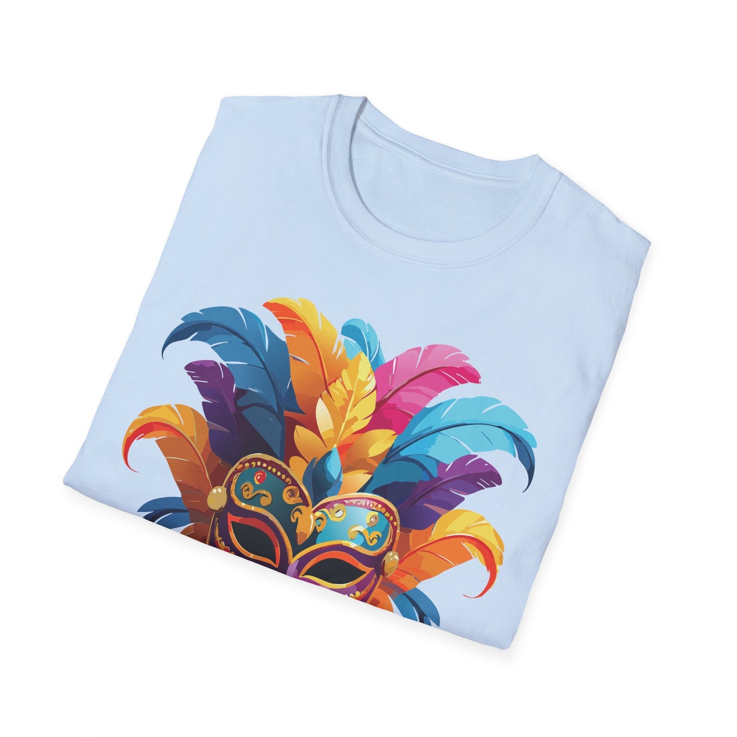 Mask Tee Shirt Unisex Masquerade Design Gildan Softstyle 64000 100 Percent Cotton