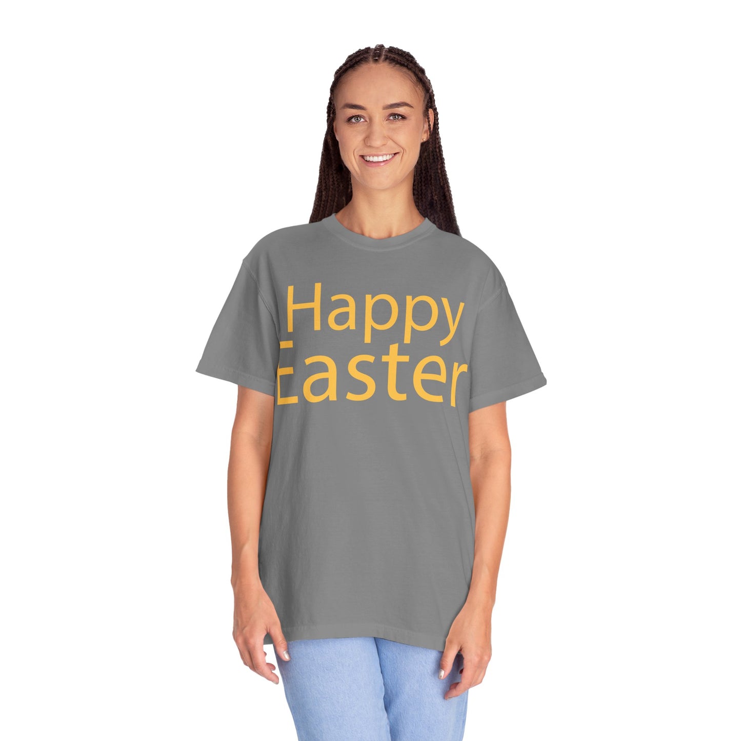 Happy Easter T-Shirt, Tee Shirt with Easter Signature, T Shirt with Easter Prints, Tee Shirt with Easter Design