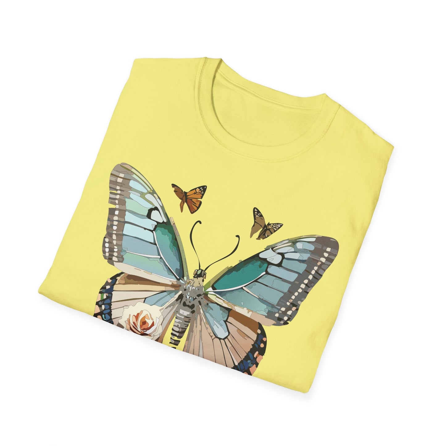 Butterfly Shirt Unisex T Shirt Monarch Print Softstyle Premium Gildan 64000 Cotton Tee