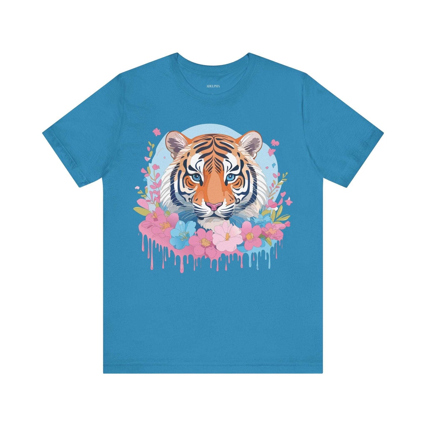 Tiger Graphic Tee by Adelpha Unisex Vintage Inspired Artwork Short Sleeve Shirt Edition