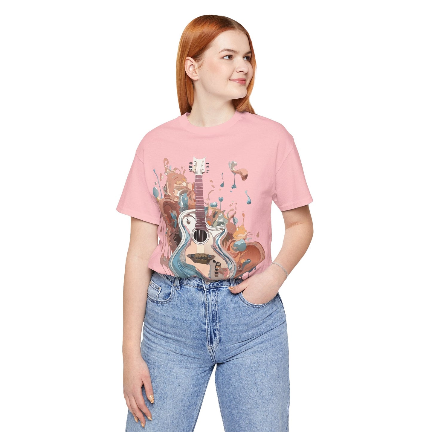 Music Graphic Unisex 100 Cotton Vintage Art with Musical Elements Tee 56