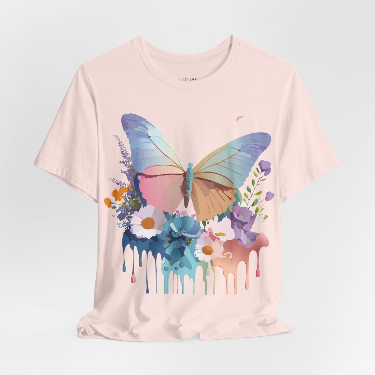 Butterfly Graphic Unisex Cotton Bella+Canvas Tee with Art Design n28