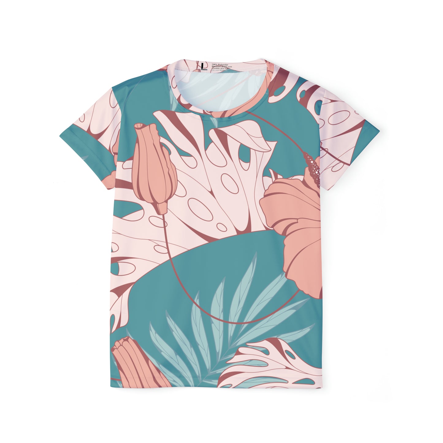 Camiseta de poliéster con estampados florales