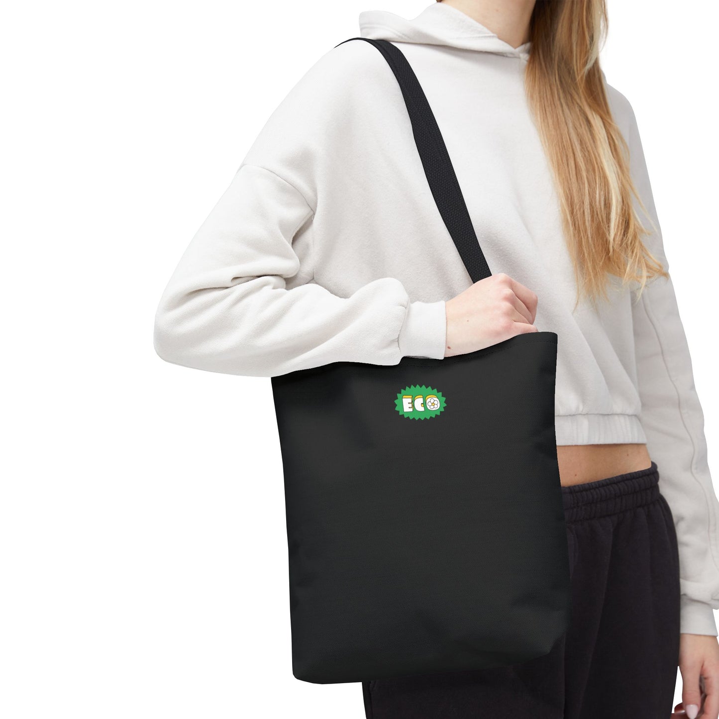 ECO BLACK COLOR CANVAS BAG HIGH-QUALITY 100% SPUN POLYESTER 3 SIZES BAG-E3