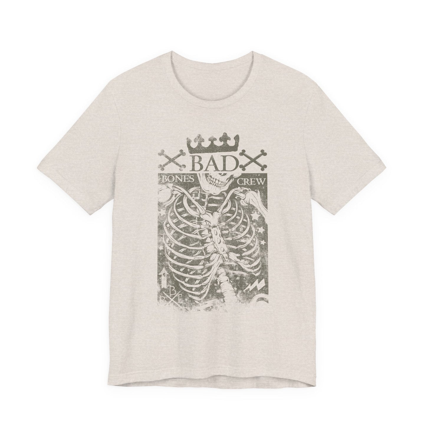 Skeleton Ribcage Tee Bones Crew Graphic Shirt A-10
