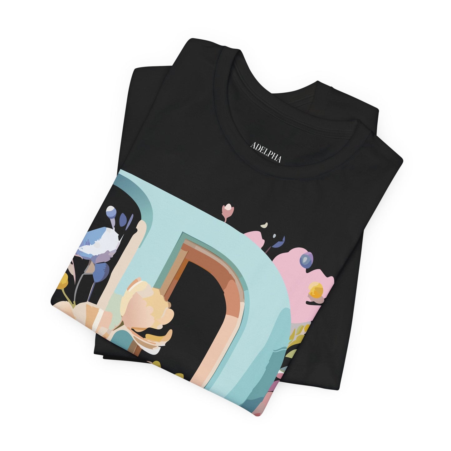 Adelpha Vintage Letter D Shirt Unisex Graphic Tee for Everyday Comfort and Style