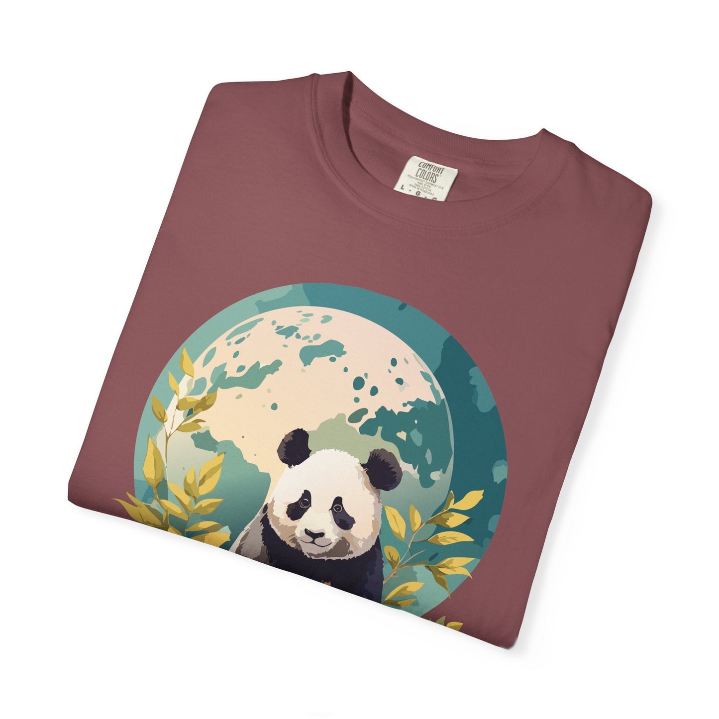 Panda Portrait Graphic T-Shirt Unisex Cotton Floral Animal Art Tee pp6