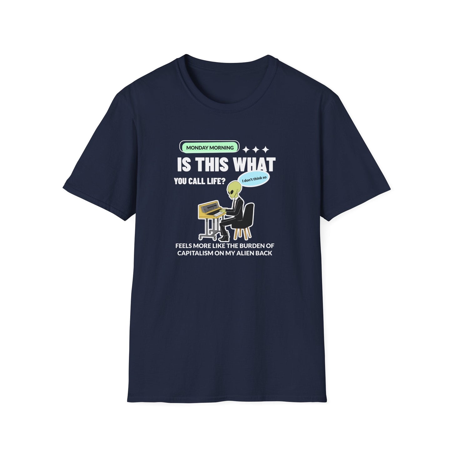 Alien Office Worker T-Shirt Unisex Cotton