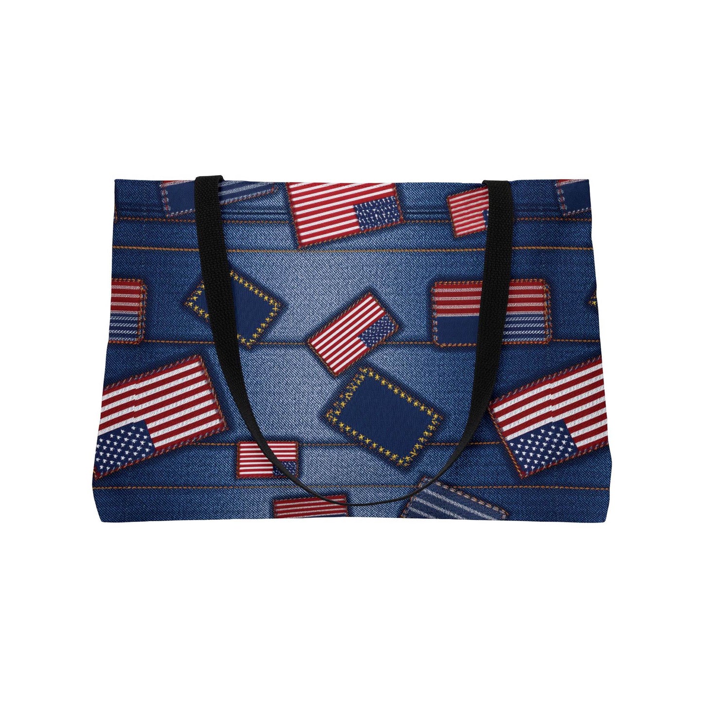 4th of July Denim Color Imitation Print Unisex  Yoga Bag  Spun Poly 24x13 Canvas Bag 63