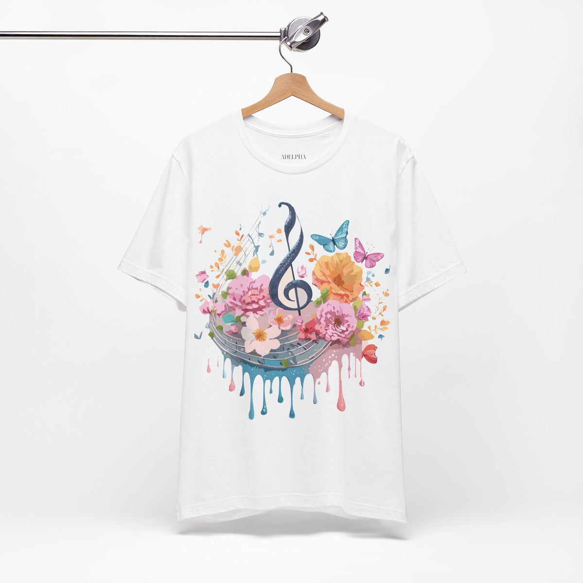 Music Graphic Unisex Cotton Bella+Canvas Tee with Art Design m169