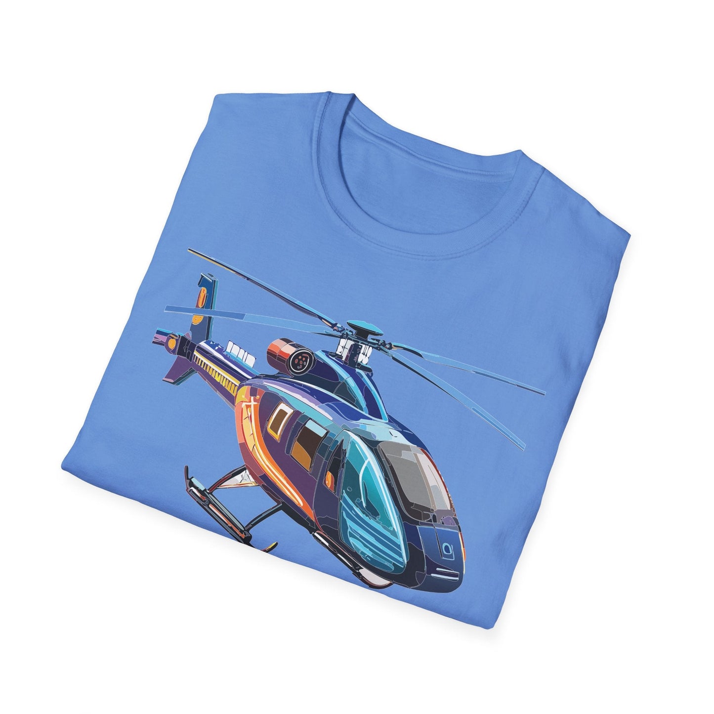 Chopper Helicopter Graphic Unisex Cotton Softstyle Short Sleeve Tee 8