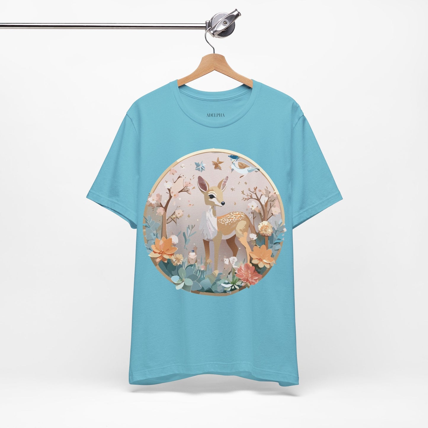 Medallion Graphic Unisex 100 Cotton Vintage Animal Medal Artwork Tee 9