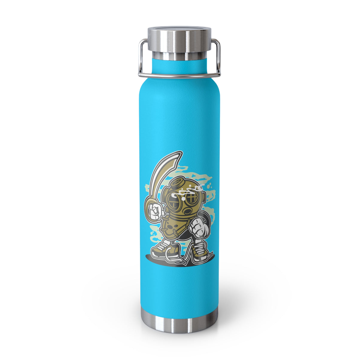 22oz Copper Insulated Water Bottle with Cartoon Design - CV17