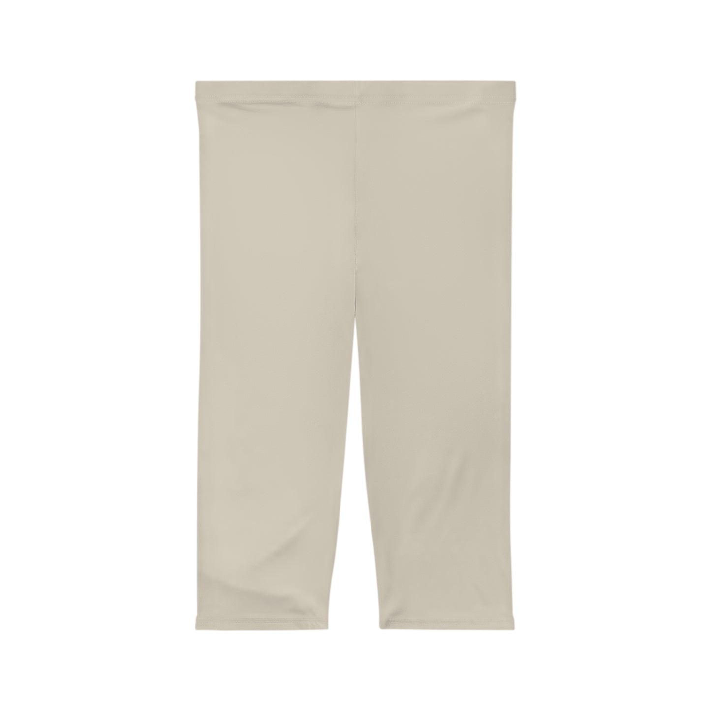 Bone Color Women's Brushed Suede Poly Span Casual Capri Leggings XS-2XL
